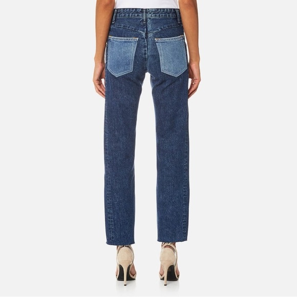 Helmut Lang Women's Reconstructed Straight Jeans - Light Blue Mix - Picture 2 of 14